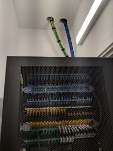 A close up of part of the installation done