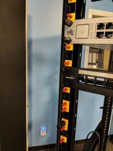 A close-up of a recent installation