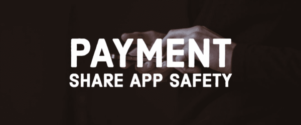 Payment Share App Safety Banner - Featuring hands using a smartphone