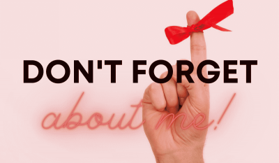 Don’t Forget Me Banner - Featuring a bow tied around a finger