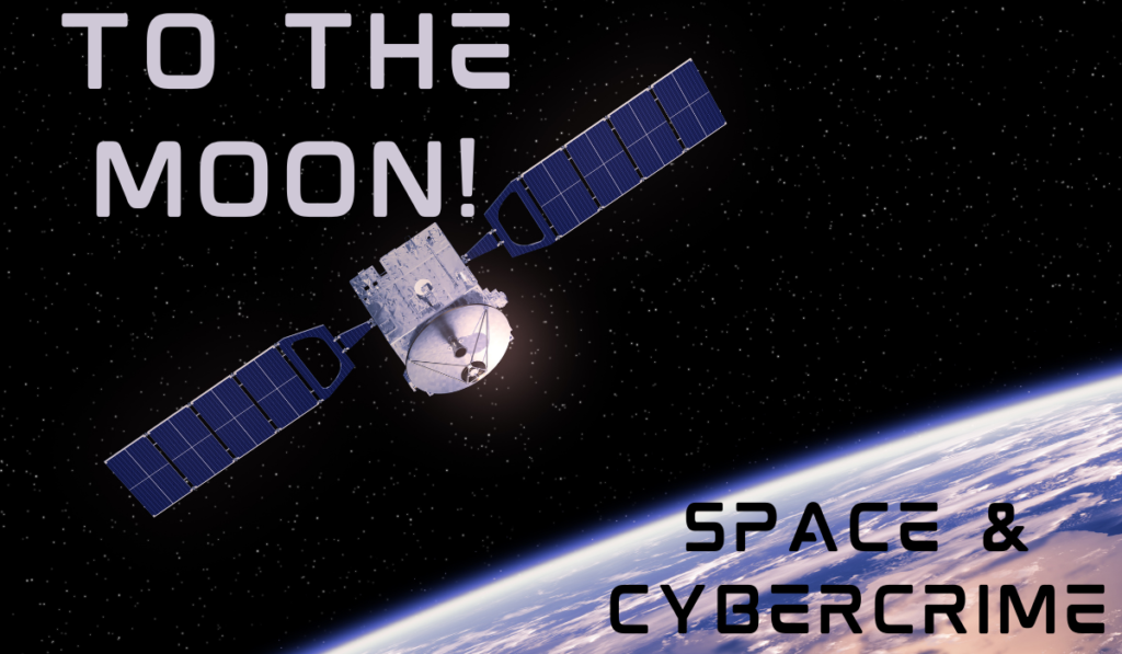 To the Moon! Banner - Featuring a satellite over Earth