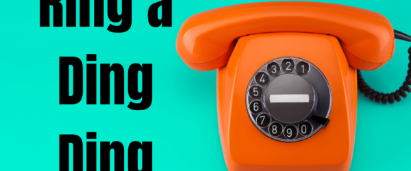 Ring a Ding Ding Banner - Featuring an orange rotary phone