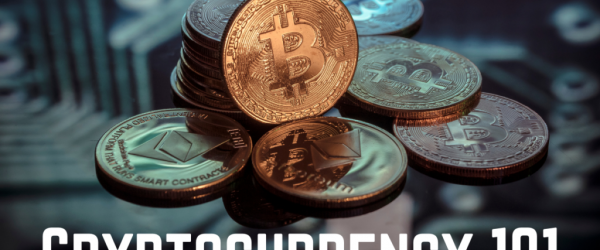 Cryptocurrency 101 Banner - Featuring bitcoin and digital currency