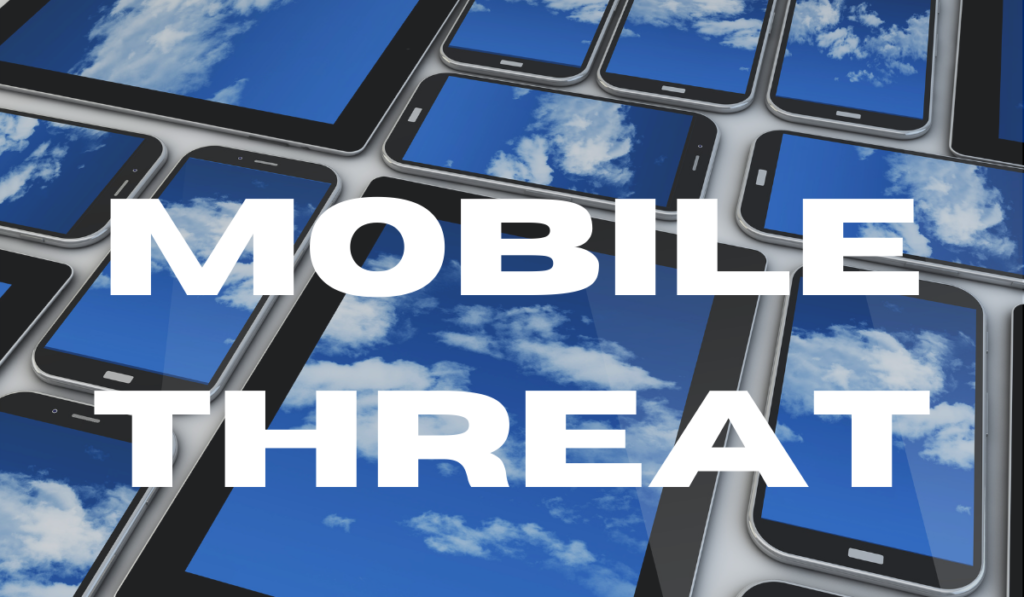 Mobile Threat Banner - Featuring a grid of smartphones and tablets