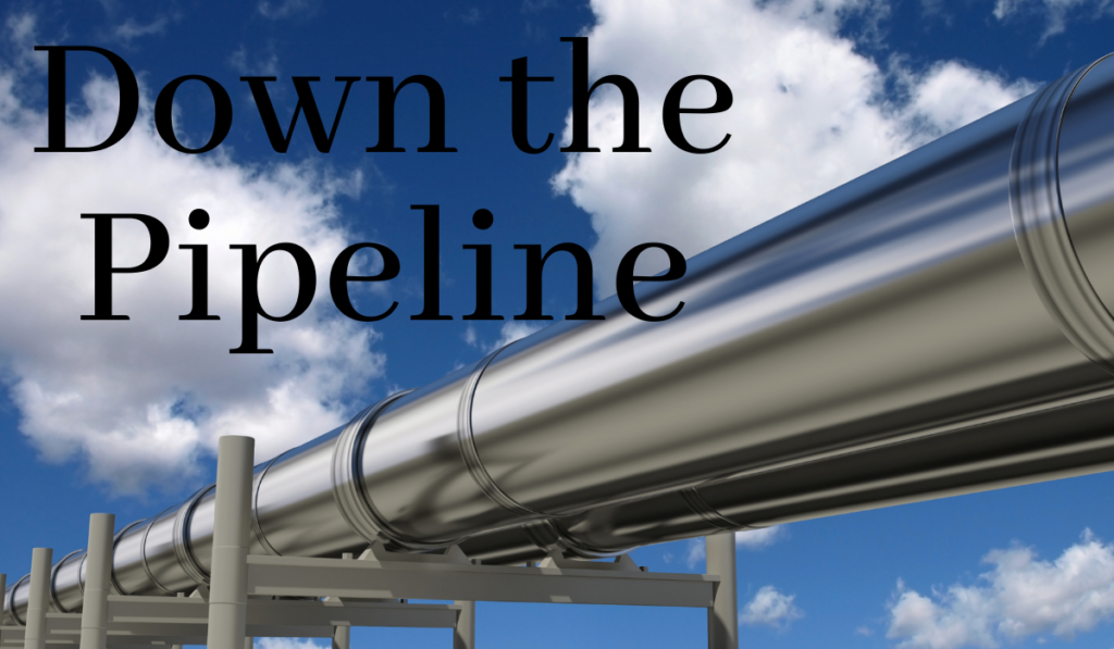 Down the Pipeline Banner - Featuring an oil pipeline