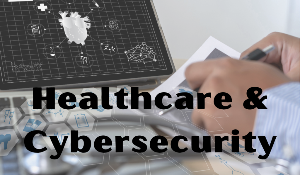Healthcare and Cybersecurity Banner - Featuring a Person Looking at a Health Monitoring Screen