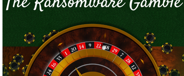 The Ransomware Gamble Banner - Featuring a roulette wheel
