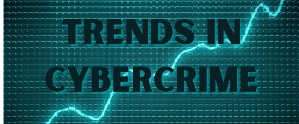 Trends in Cybercrime Banner - Featuring an upward digital chart