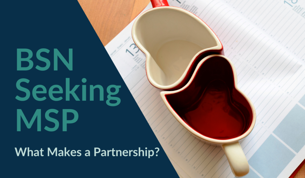 BSN Seeking MSP Banner - Featuring Heart-Shaped Mugs