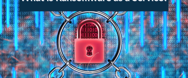 Ransomware as a Service Banner - Featuring a red digital lock with chains around it