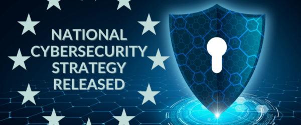 The words "National Cybersecurity Strategy Unleashed" next to a lock shield.