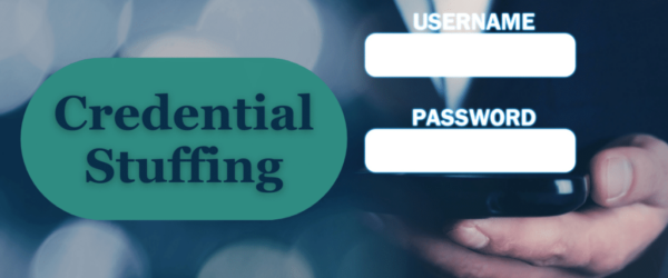 The words "Credential Stuffing" next to a login form.