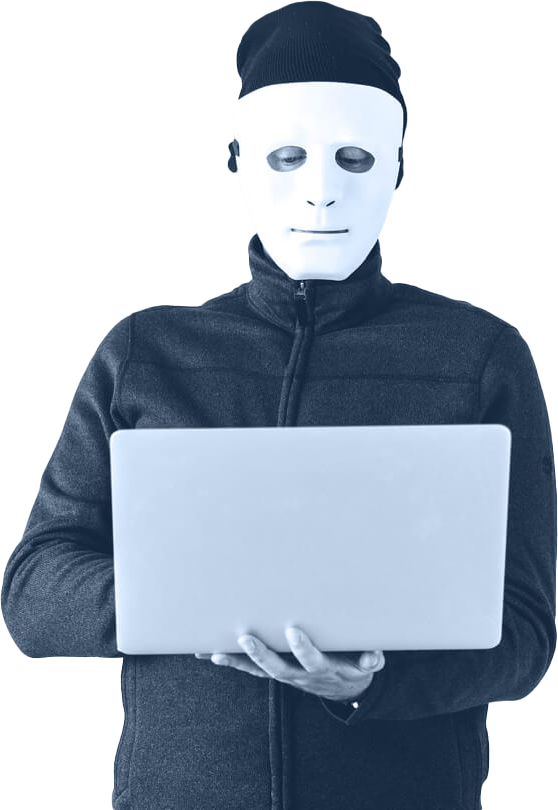 Hacker with laptop