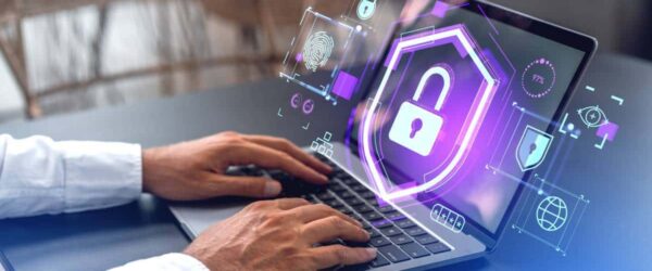 representation of a secure web and network with Managed IT