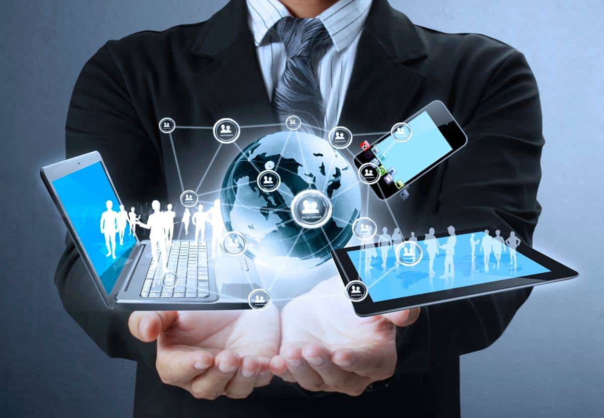 A man holding a tablet with 3d imagery, representing Wilmington accounting IT services.