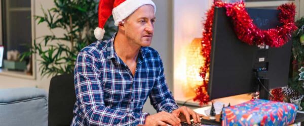IT Technician Working During Holiday Season