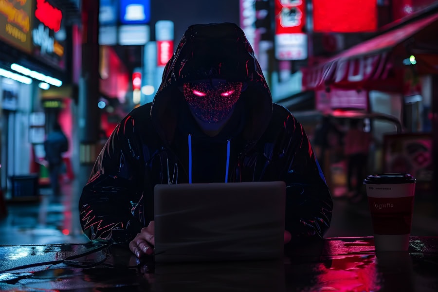 Image of Hacker wearing a mask